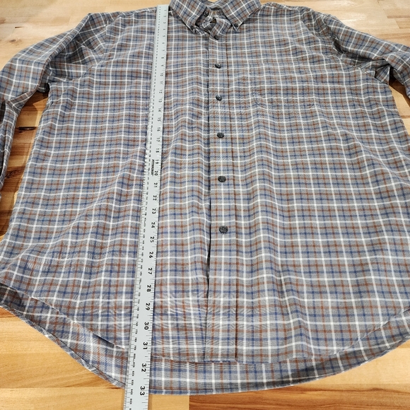 Roundtree Yorke Gold Label Long Sleeve Button Up Plaid Shirt Mens Sz XL Non Iron - Picture 5 of 15